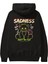 Teddy Bear Sadness Arka Baskılı Siyah Oversize Kapüşonlu Sweatshirt Erkek Kadın 1