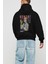 Kento Nanami Anime Arka Baskılı Siyah Oversize Kapüşonlu Sweatshirt Erkek Kadın 2