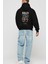 Monkey D. Luffy Gear5 1 Anime Arka Baskılı Siyah Oversize Kapüşonlu Sweatshirt Erkek Kadın 2