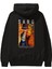 Sabo Anime Arka Baskılı Siyah Oversize Kapüşonlu Sweatshirt Erkek Kadın 1