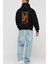 Sabo Anime Arka Baskılı Siyah Oversize Kapüşonlu Sweatshirt Erkek Kadın 2