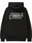 Canberra Arka Baskılı Siyah Oversize Kapüşonlu Sweatshirt Erkek Kadın 1