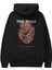 The Bear Arka Baskılı Siyah Oversize Kapüşonlu Sweatshirt Erkek Kadın 1