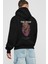 The Bear Arka Baskılı Siyah Oversize Kapüşonlu Sweatshirt Erkek Kadın 2
