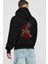 Like Father Like Daughter Arka Baskılı Siyah Oversize Kapüşonlu Sweatshirt Erkek Kadın 2