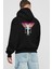 Good Vibes (2) Arka Baskılı Siyah Oversize Kapüşonlu Sweatshirt Erkek Kadın 2