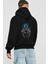 Graffiti Gasmask Arka Baskılı Siyah Oversize Kapüşonlu Sweatshirt Erkek Kadın 2