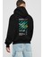 Kyoto City Of Cherry Blossom Arka Baskılı Siyah Oversize Kapüşonlu Sweatshirt Erkek Kadın 2