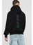 Boom Arka Baskılı Siyah Oversize Kapüşonlu Sweatshirt Erkek Kadın 2