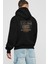Barcelona Arka Baskılı Siyah Oversize Kapüşonlu Sweatshirt Erkek Kadın 2
