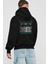 Hokkaido Home Of Arka Baskılı Siyah Oversize Kapüşonlu Sweatshirt Erkek Kadın 2