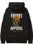Bear Angry Fauget Apparel Arka Baskılı Siyah Oversize Kapüşonlu Sweatshirt Erkek Kadın 1