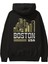 Boston Arka Baskılı Siyah Oversize Kapüşonlu Sweatshirt Erkek Kadın 1