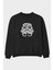 Storm Trooper Ön Baskılı Siyah Oversize Sweatshirt Erkek Kadın Bisiklet Yaka 1