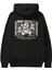 Bear Sadness 2 Arka Baskılı Siyah Oversize Kapüşonlu Sweatshirt Erkek Kadın 1