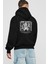Bear Sadness 2 Arka Baskılı Siyah Oversize Kapüşonlu Sweatshirt Erkek Kadın 2