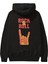 Rock & Roll Yazılı Arka Baskılı Siyah Oversize Kapüşonlu Sweatshirt Erkek Kadın 1