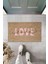 Pembe Kapı Önü Paspası Love Desen K-3297 1