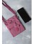 Krinkıl/klinkır Su Geçirmez 3 Fermuarlı Omuz Askılı Cep Telefon Taşıma Çanta Cüzdan Gül Pembe 1115G 5