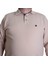 Erkek Büyük Beden Polo Yaka Sweat Orjinal 24409 Bej 3