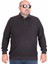 Erkek Büyük Beden Polo Yaka Sweat Feel Good 24408 Sıyah 1