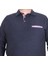 Erkek Büyük Beden Polo Yaka Sweat Flota Cep 24407 Lacıvert 2