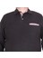 Erkek Büyük Beden Polo Yaka Sweat Flota Cep 24407 Sıyah 2