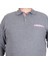 Erkek Büyük Beden Polo Yaka Sweat Flota Cep 24407 Antrasit Melanj 2