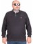 Erkek Büyük Beden Polo Yaka Sweat Moc Grande 24410 Sıyah 1