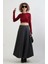 Bordo Parmak Detaylı Crop Bluz 4