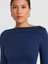 31213 Kayık Yaka Uzun Kollu Top-Lacivert 4