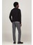 Erkek Yuvarlak Yaka Cotton Crew Neck Kazak - Siyah 4