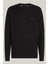 Erkek Yuvarlak Yaka Cotton Crew Neck Kazak - Siyah 5