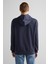 Erkek Kapüşonlu Logolu Sweatshirt - Lacivert 2