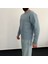 Erkek Lazer Kesim Içi Şardonlu Hafif Kalın Oversize Bol Kesim Sweatshirt 2