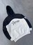Parçalı Nakış Işlemelı Kapşonlu Sweatshirt - Siyah 2