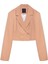 Kruvaze Crop Blazer Ceket Camel 1