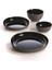 Temperli Siyah & Gri Servis Yemek Tabağı 25 cm 2