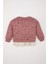 Kız Bebek Bisiklet Yaka Çiçekli İçi Yumuşak Tüylü Sweatshirt D7184A524WN 4