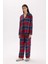 Fall in Love Pijama Takımı Kareli Flanel Uzun Kollu Üst Esnek Belli Uzun Alt V4015AZ24WN 2