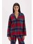 Fall in Love Pijama Takımı Kareli Flanel Uzun Kollu Üst Esnek Belli Uzun Alt V4015AZ24WN 3