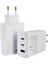 Duvar Şarj Aleti USB C 65W Hızlı Şarj Cihazı Duvar Şarj Cihazı USB 15W Çıkışlı Tablet ve Telefon Şarj Aleti Fast Charge Wall Charger 1 Adet USB Şarj Başlığı CVR-TA800 Beyaz 1