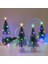 1 Adet Işıklı Mini Yılbaşı Ağacı Masaüstü Aydınlatma Dekoratif Hediyelik Noel Pilli Çam Ağaç Süsü 17 cm 1