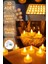 Kokusuz LED Mum 10 Adet Ledli Mum Model Işıklı Tealight Mum Pilli 10 Beyaz Ylang Ylang 1