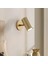 Modern altın renkli metal duvar aplik, şık ve zarif dekorasyon unsuru, GU10 duy tipi 1