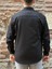 Oversize Gabardin Pamuklu Hediye Kutulu Erkek Gömlek Ceket (Code: H.9942 Lux Gabardin) - Siyah 4