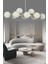 Luxury Modern Tasarım Beyaz 10'lü Beyaz Glop Camlı Avize 1