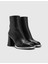 Japie Hakiki Deri Kadın Siyah Topuklu Bot 1
