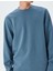 Bisiklet Yaka Basic Pamuk Karışımlı Minimal Baskılı Sweatshirt 5