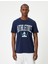 Kolej Baskılı Tişört Bisiklet Yaka Kısa Kollu 3